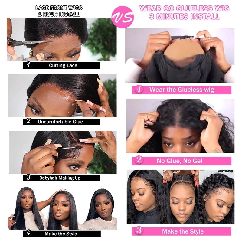 Pre bleached Pre Plucked Glueless Wig - 4x6 Wear and Go wig